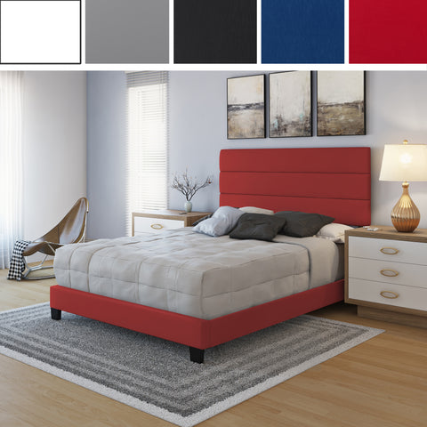 Piedmont Faux Leather Upholstered Platform Bed