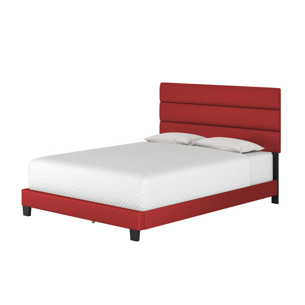 Piedmont Faux Leather Upholstered Platform Bed