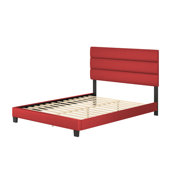 Piedmont Faux Leather Upholstered Platform Bed