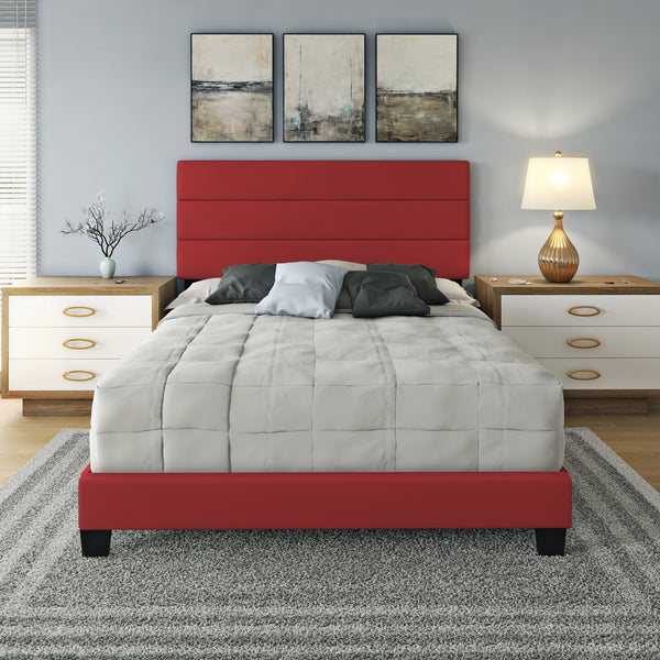 Piedmont Faux Leather Upholstered Platform Bed