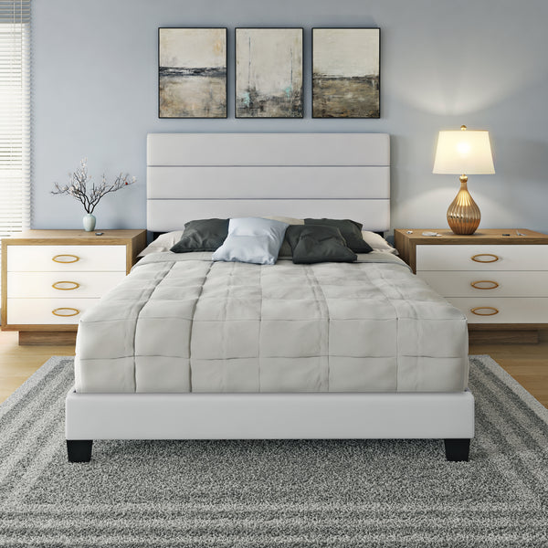 Piedmont Faux Leather Upholstered Platform Bed
