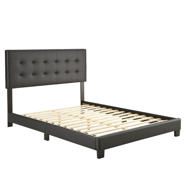 Roma Faux Leather Upholstered Platform Bed