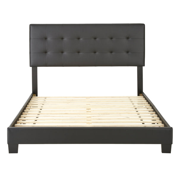 Roma Faux Leather Upholstered Platform Bed