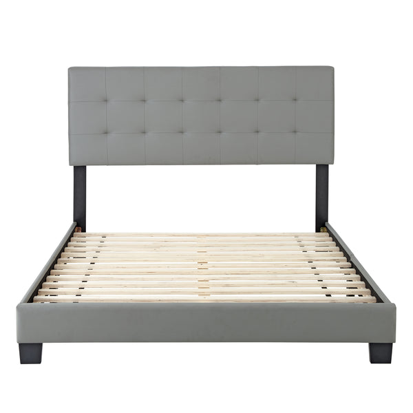 Roma Faux Leather Upholstered Platform Bed