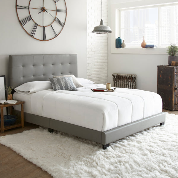 Roma Faux Leather Upholstered Platform Bed