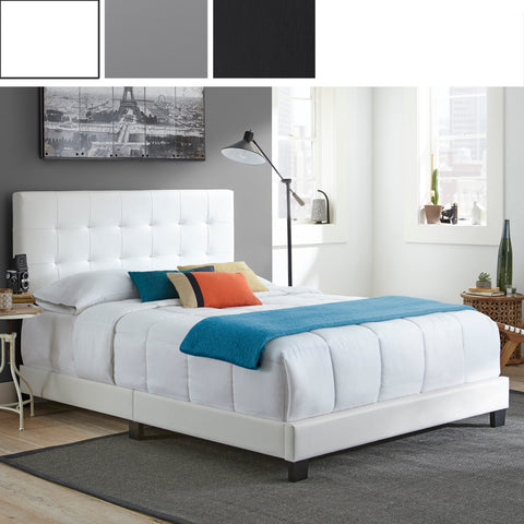 Roma Faux Leather Upholstered Platform Bed