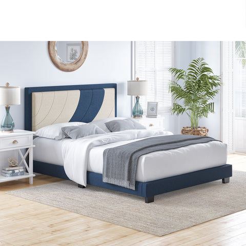 Nautica Home Calm 10" Memory Foam Mattress + Upholstered Platform Bed