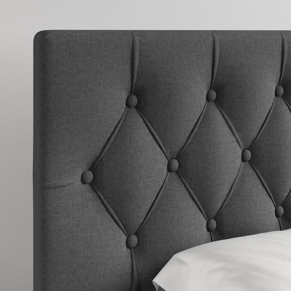 Verona Faux Leather / Salerno Linen - Platform Storage Bed