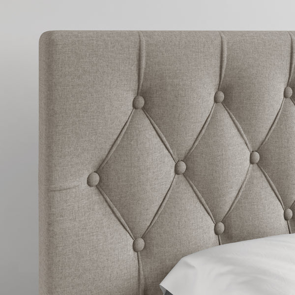 Verona Faux Leather / Salerno Linen - Platform Storage Bed