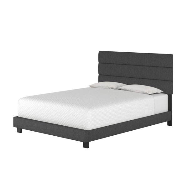 Sicily Linen Upholstered Platform Bed