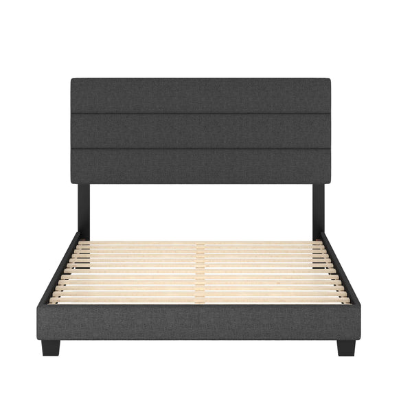 Sicily Linen Upholstered Platform Bed