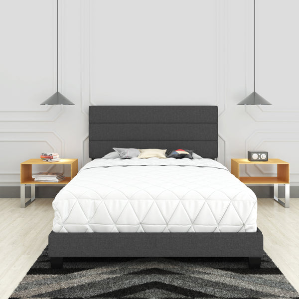 Sicily Linen Upholstered Platform Bed