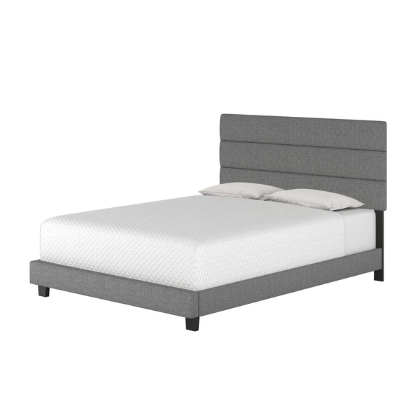 Sicily Linen Upholstered Platform Bed