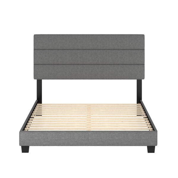 Sicily Linen Upholstered Platform Bed