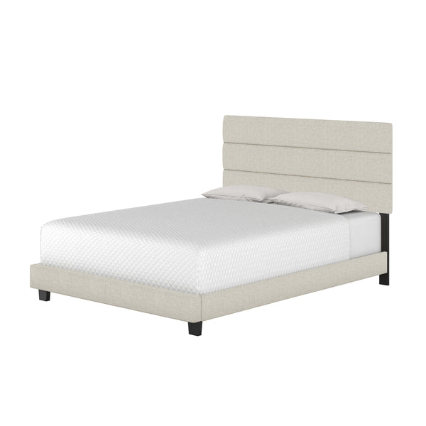 Sicily Linen Upholstered Platform Bed