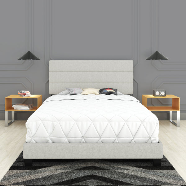 Sicily Linen Upholstered Platform Bed