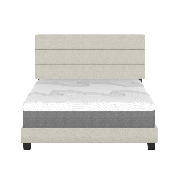 Sicily Linen Upholstered Platform Bed