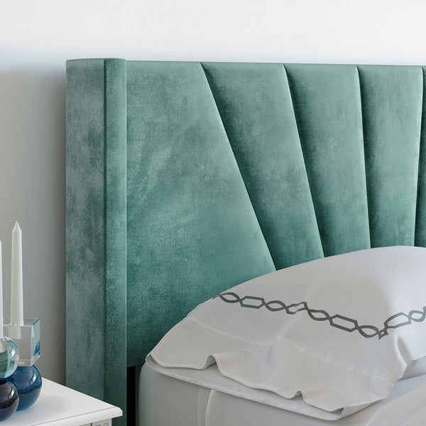 Valencia Velour Upholstered Bed