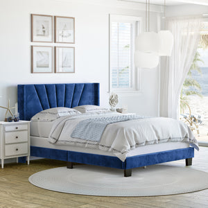 Valencia Velour Upholstered Bed