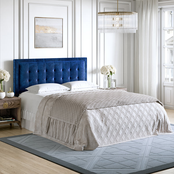 Zoe Velour Upholstered Headboard