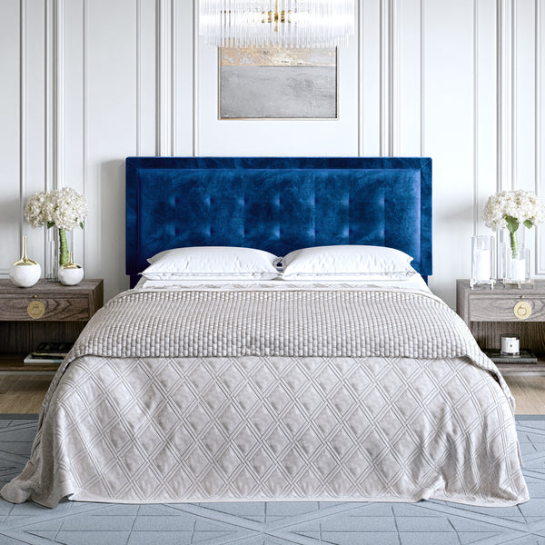 Zoe Velour Upholstered Headboard