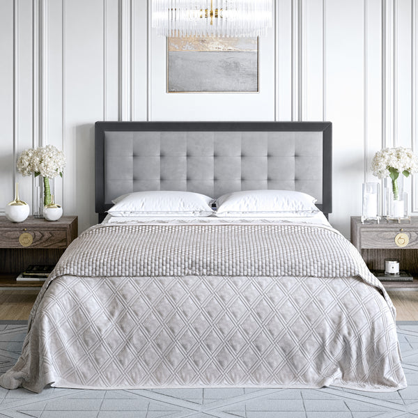 Zoe Velour Upholstered Headboard