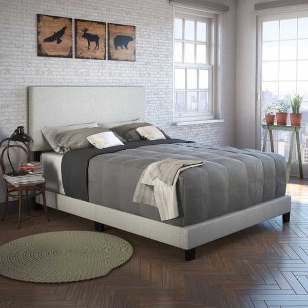 Milan Upholstered Linen Bed