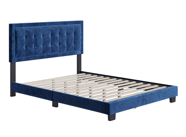 Pisa Velour Upholstered Platform Bed