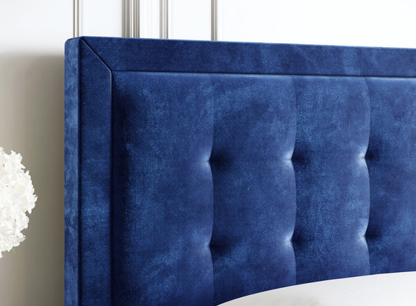 Pisa Velour Upholstered Platform Bed