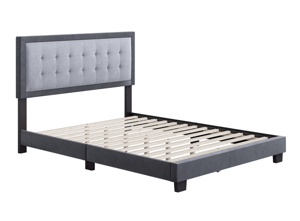 Pisa Velour Upholstered Platform Bed