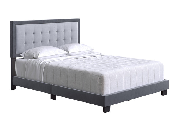 Pisa Velour Upholstered Platform Bed